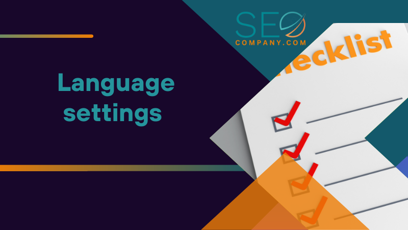 Language settings